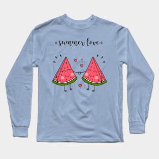 Cute Watermelon In Love Long Sleeve T-Shirt